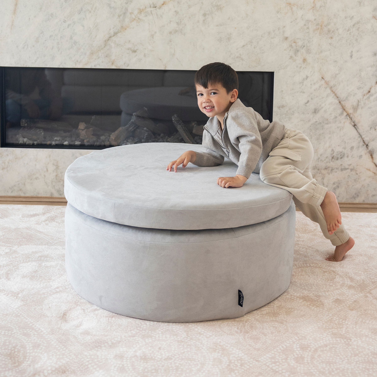 Zenli-O Play Ottoman - Dove Grey