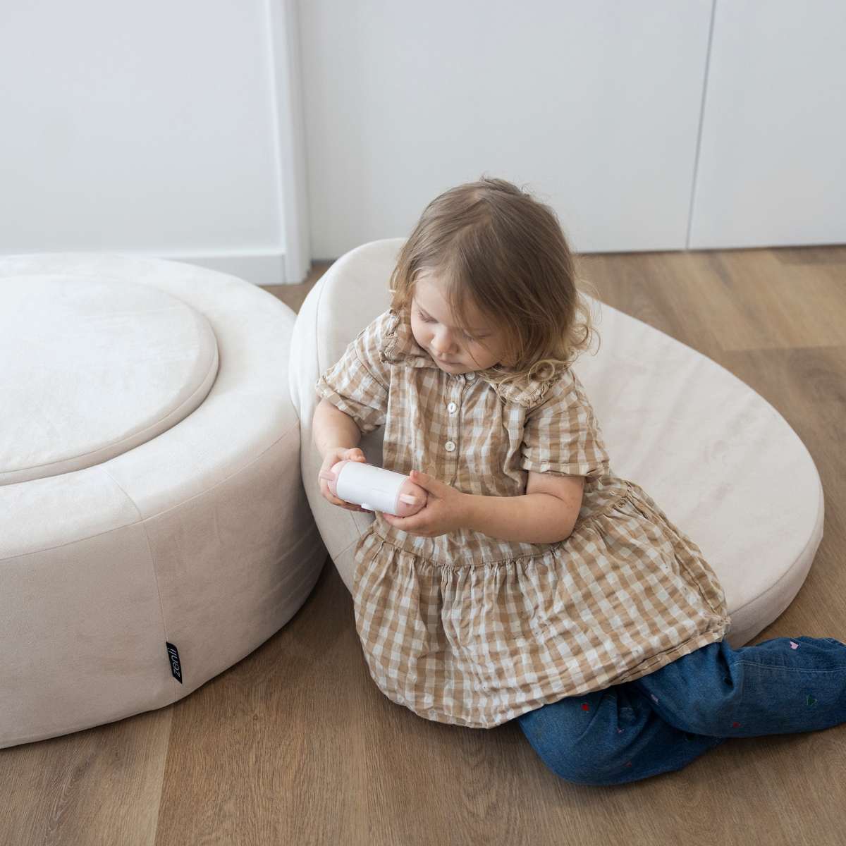 Zenli-O Play Ottoman - Ivory