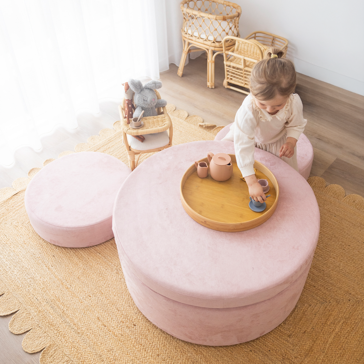 Zenli-O Play Ottoman - Blush