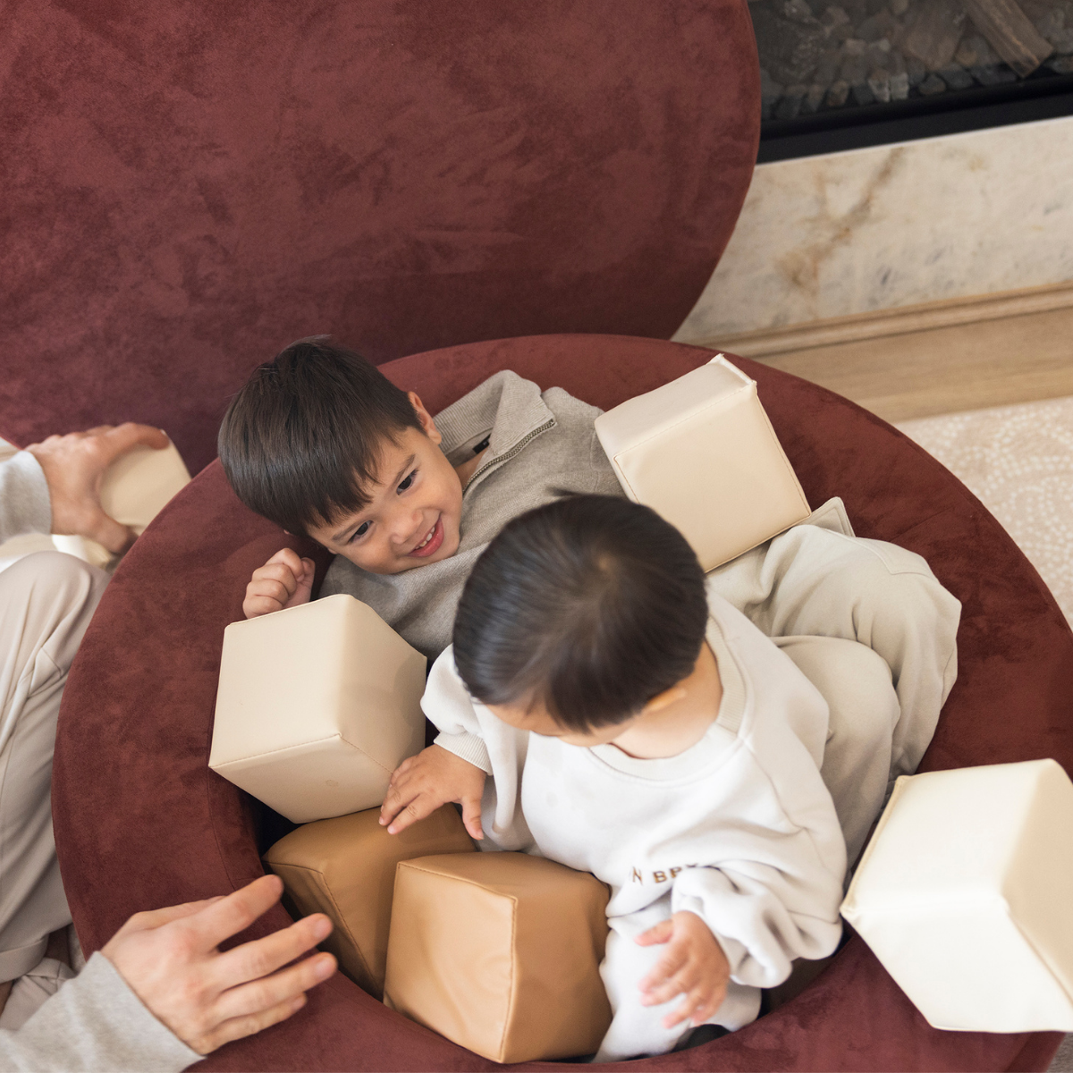Zenli-O Play Ottoman - Merlot