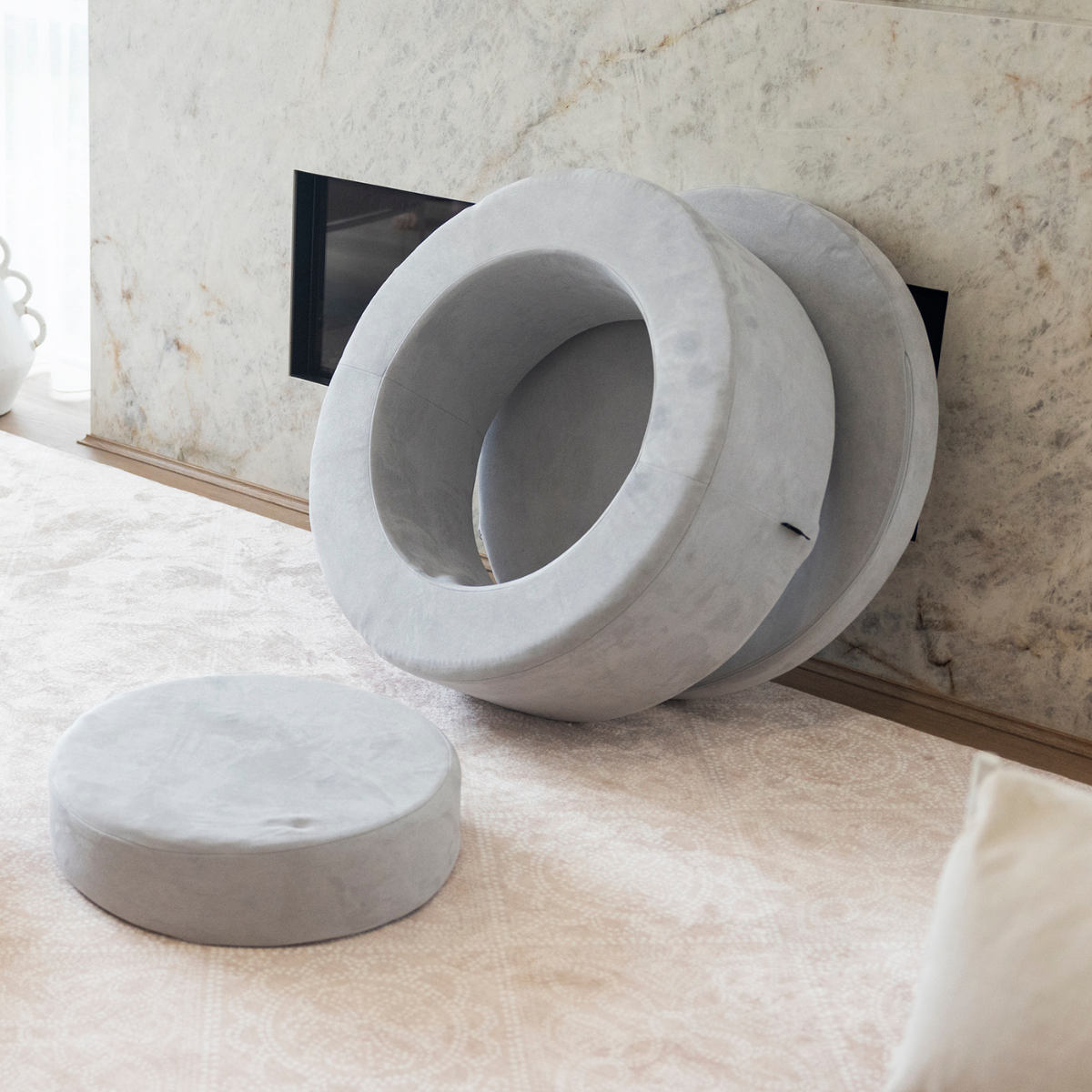 Zenli-O Play Ottoman - Dove Grey