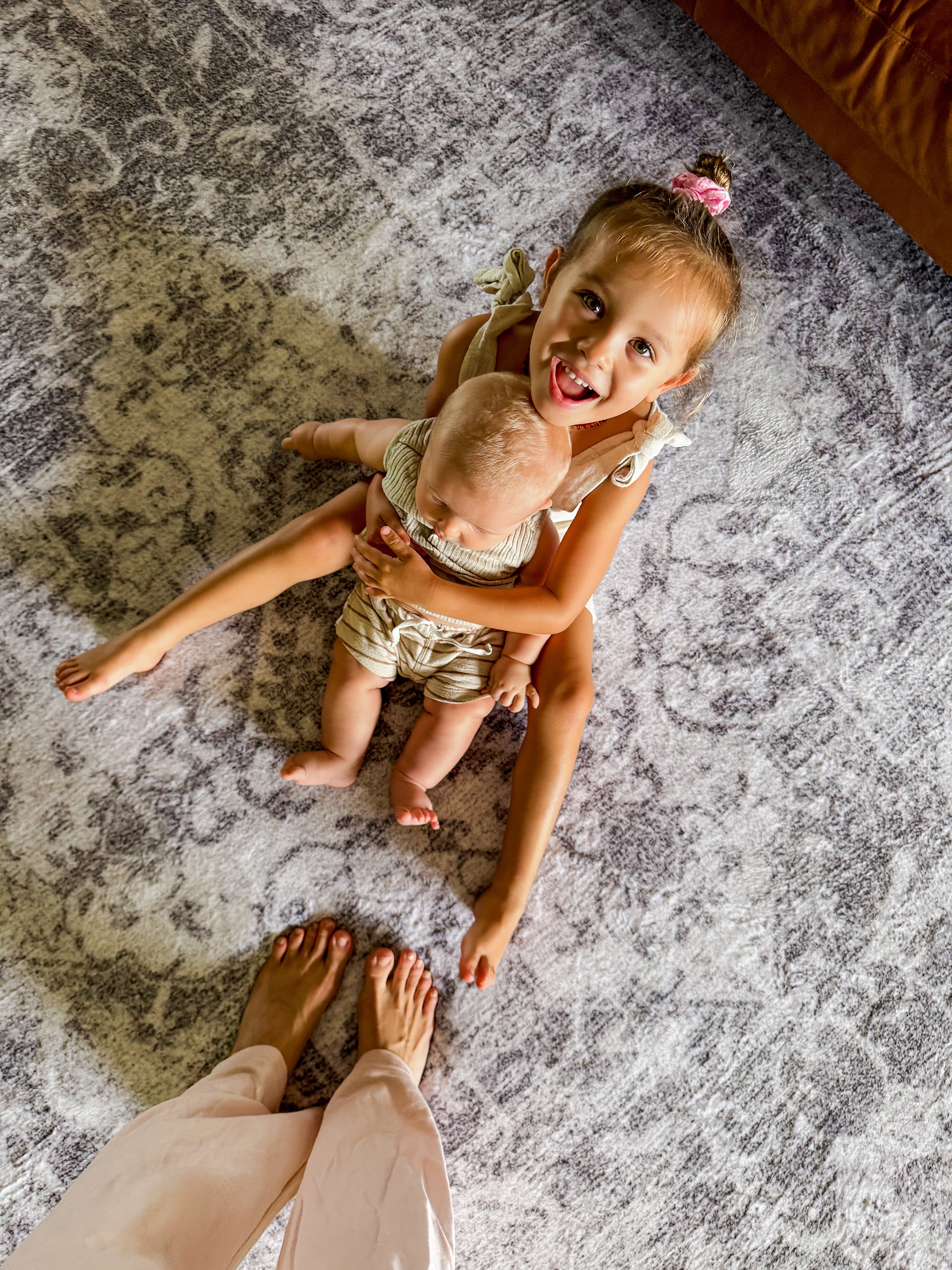 Persian Grey Designer Memory Foam Play Mat