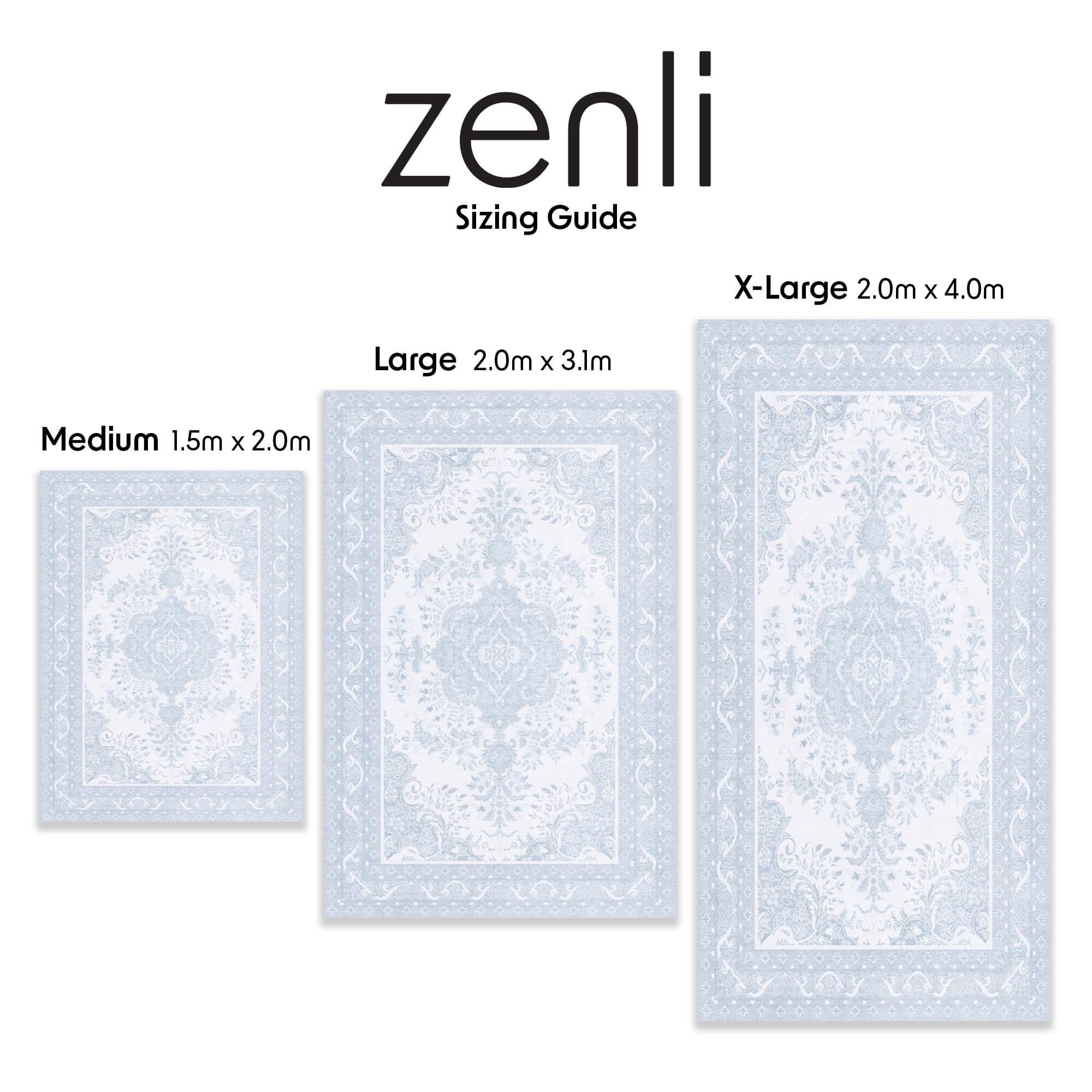 Persian Blue Designer Memory Foam Play Mat