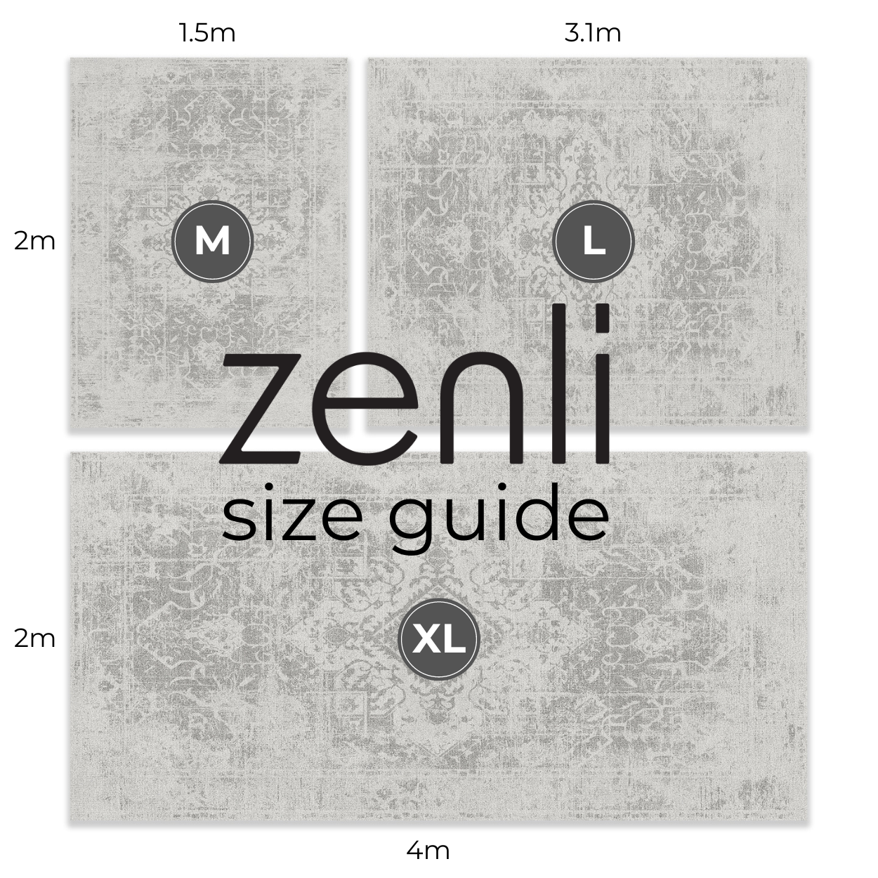 Persian Grey Designer Memory Foam Play Mat
