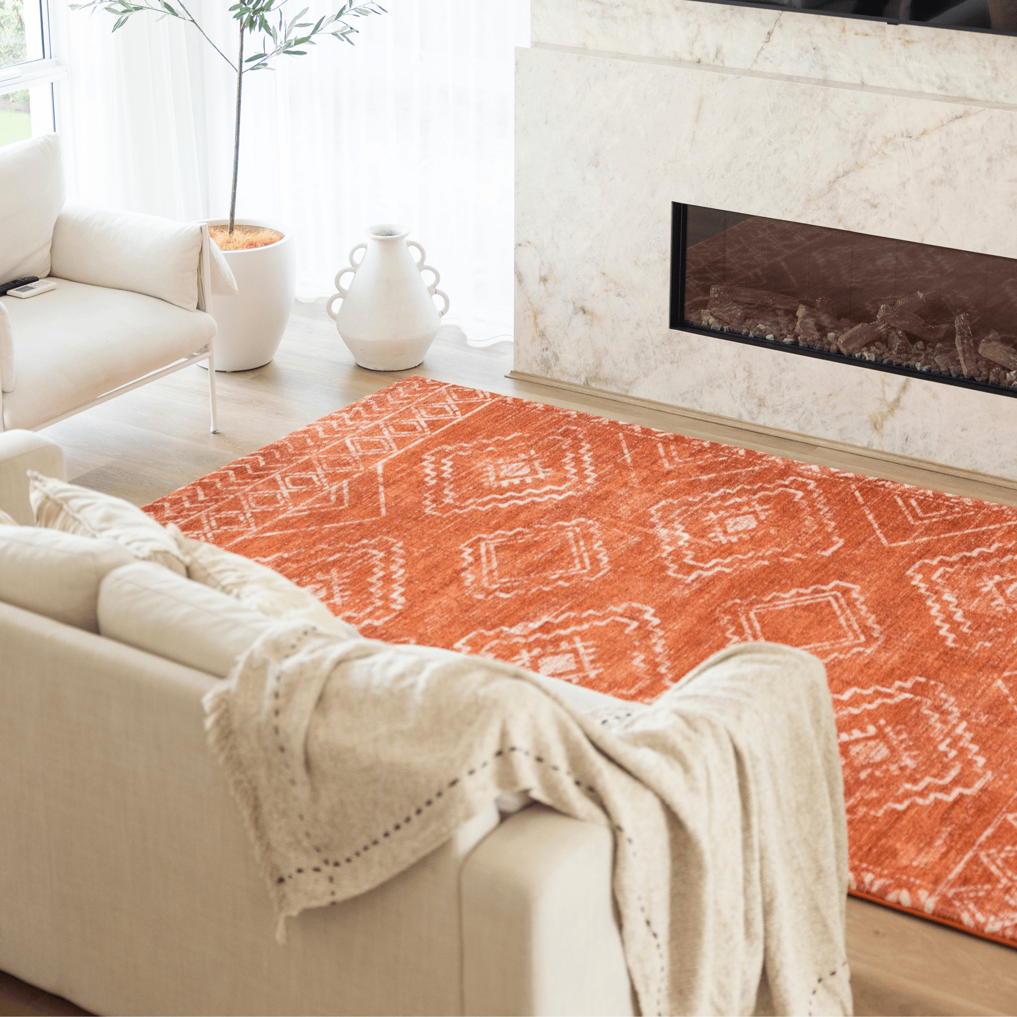 Terracotta Tribal Designer Memory Foam Play Mat