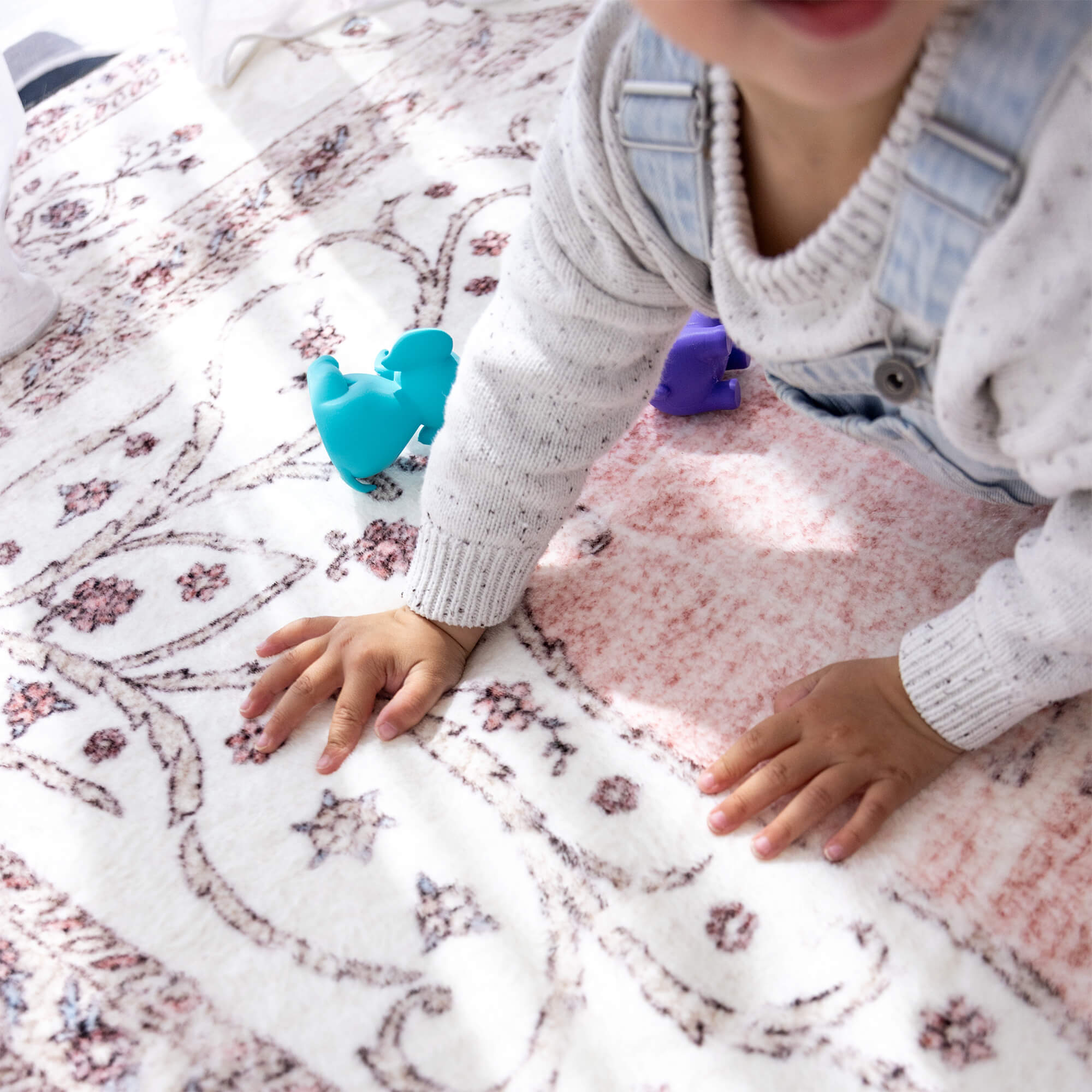Vintage Rose Designer Memory Foam Play Mat