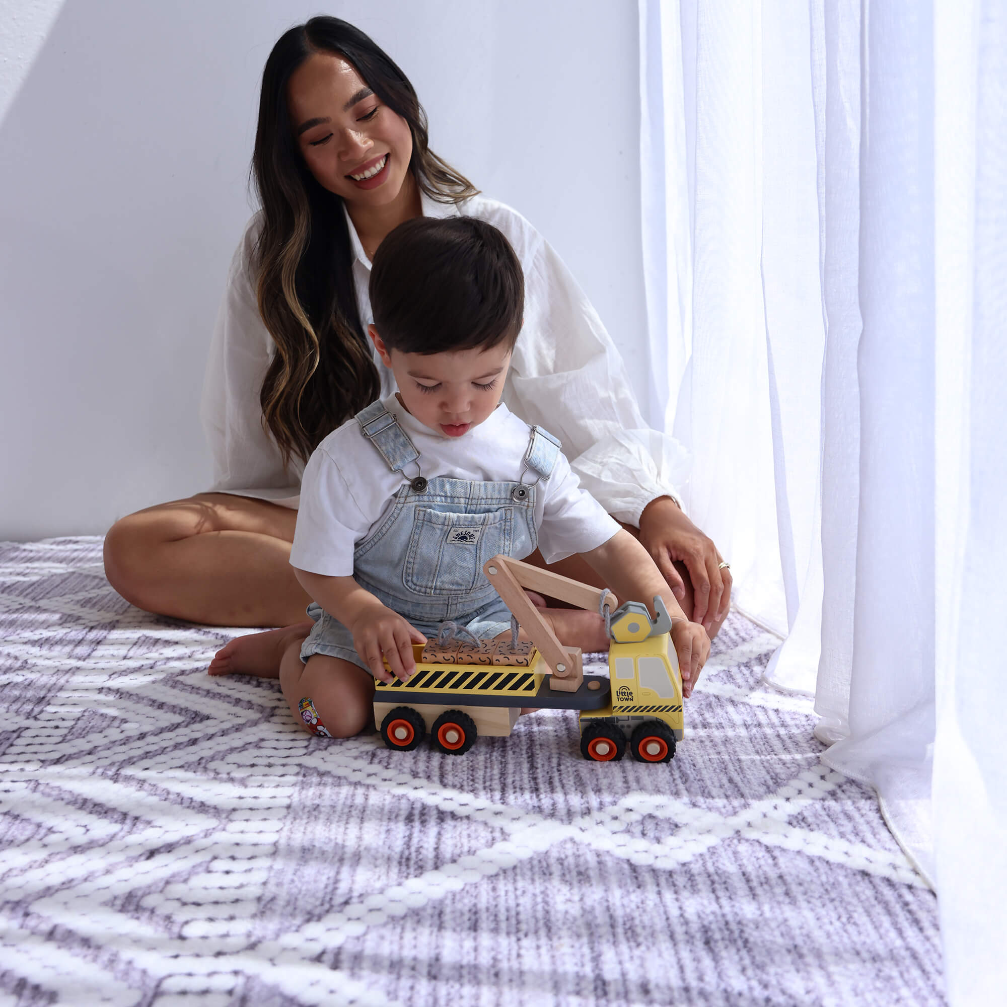 Grey Chevron Designer Memory Foam Play Mat