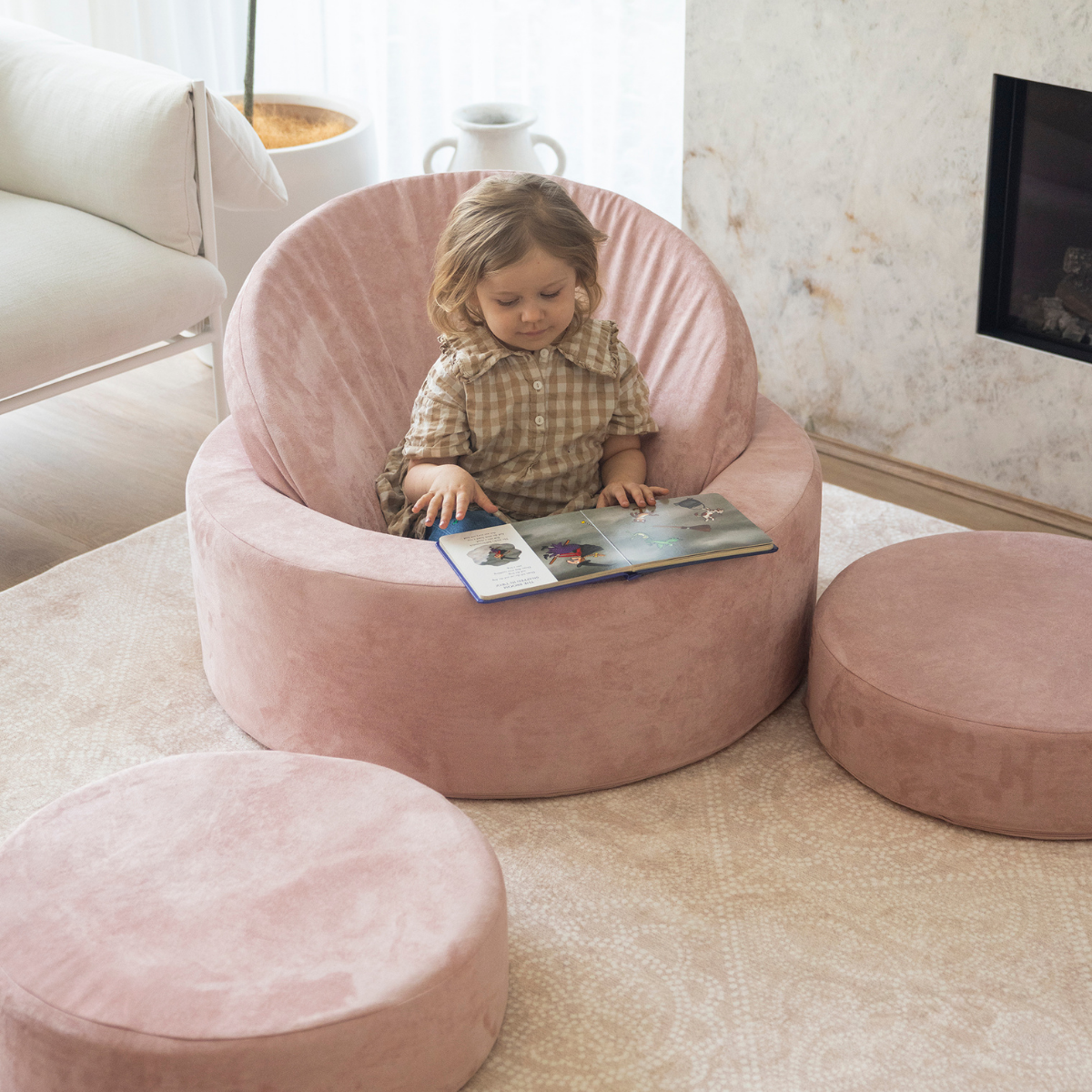 Zenli-O Play Ottoman - Blush