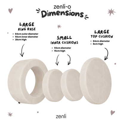 Zenli-O Play Ottoman - Ivory