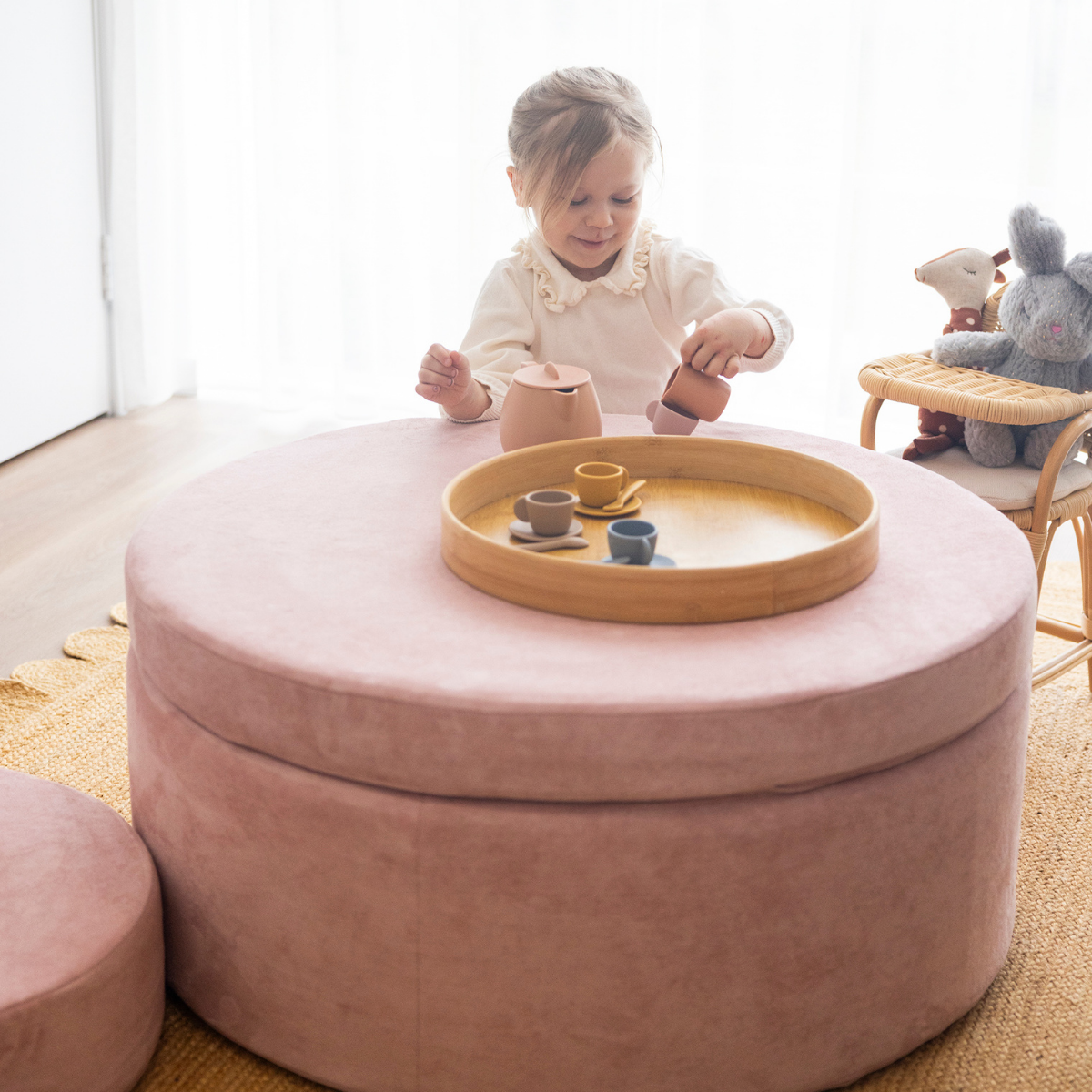 Zenli-O Play Ottoman - Blush