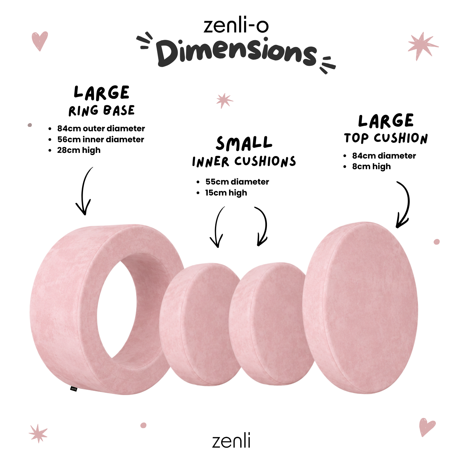 Zenli-O Play Ottoman - Blush