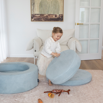 Zenli-O Play Ottoman - Sea Foam Blue
