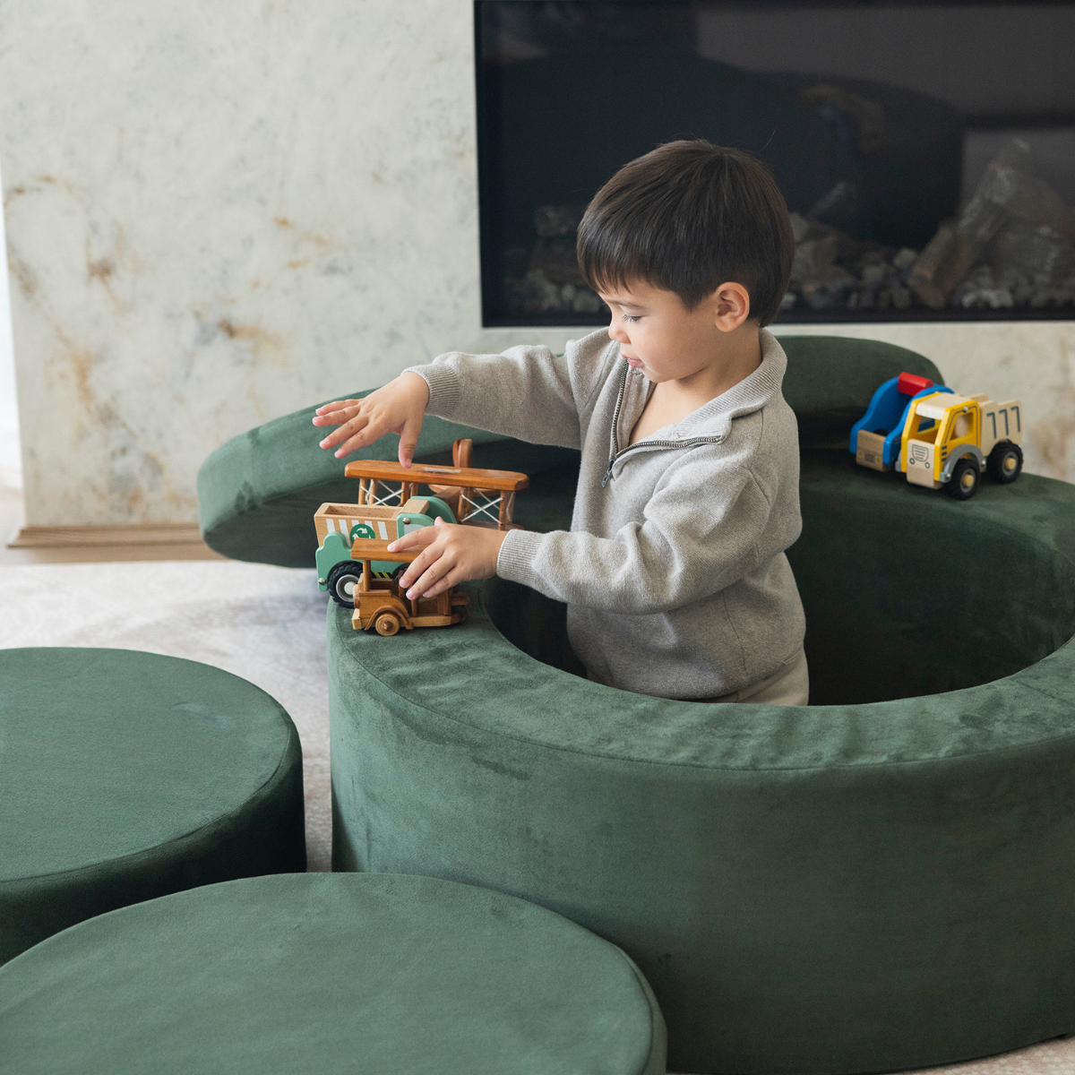 Zenli-O Play Ottoman - Sage