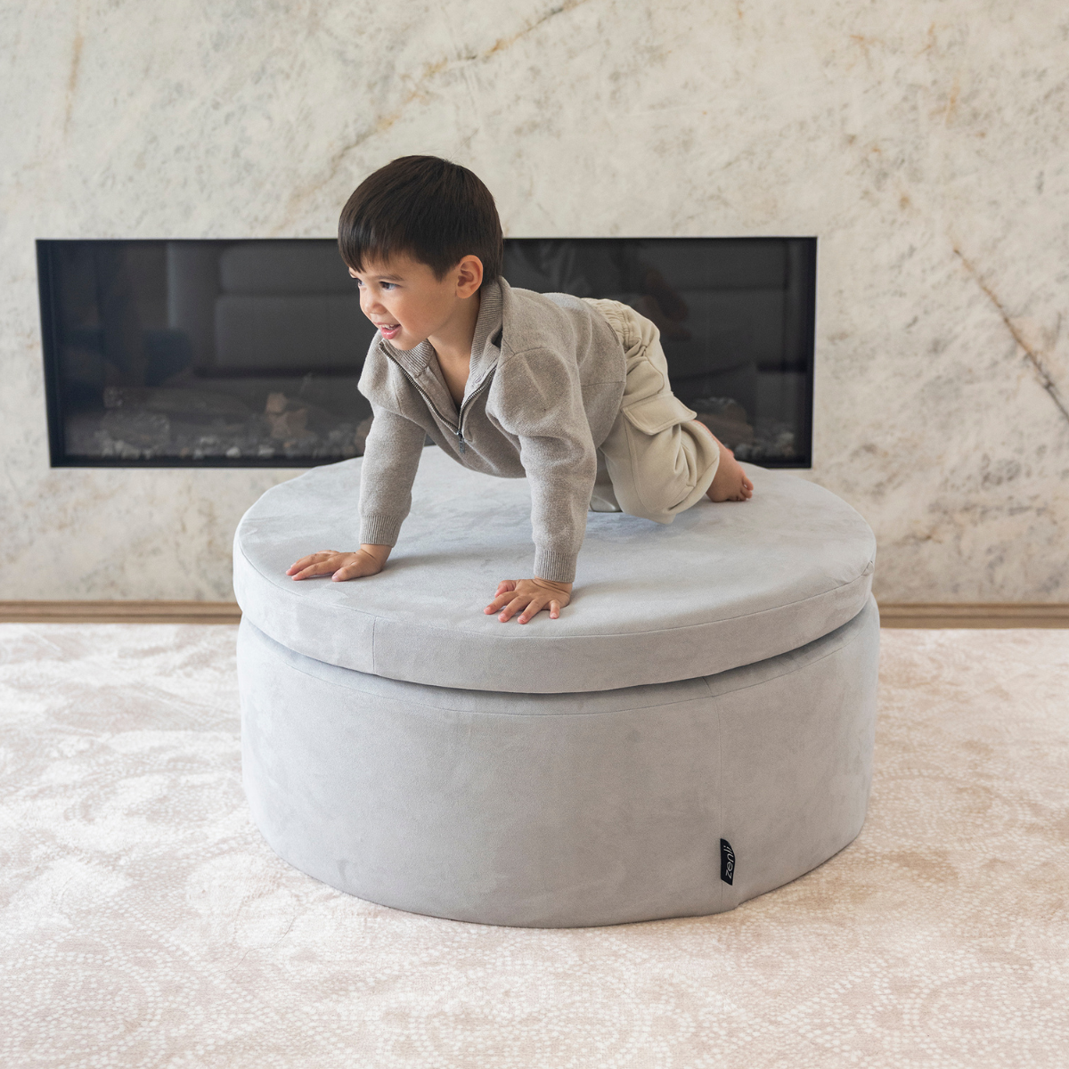 Zenli-O Play Ottoman - Dove Grey