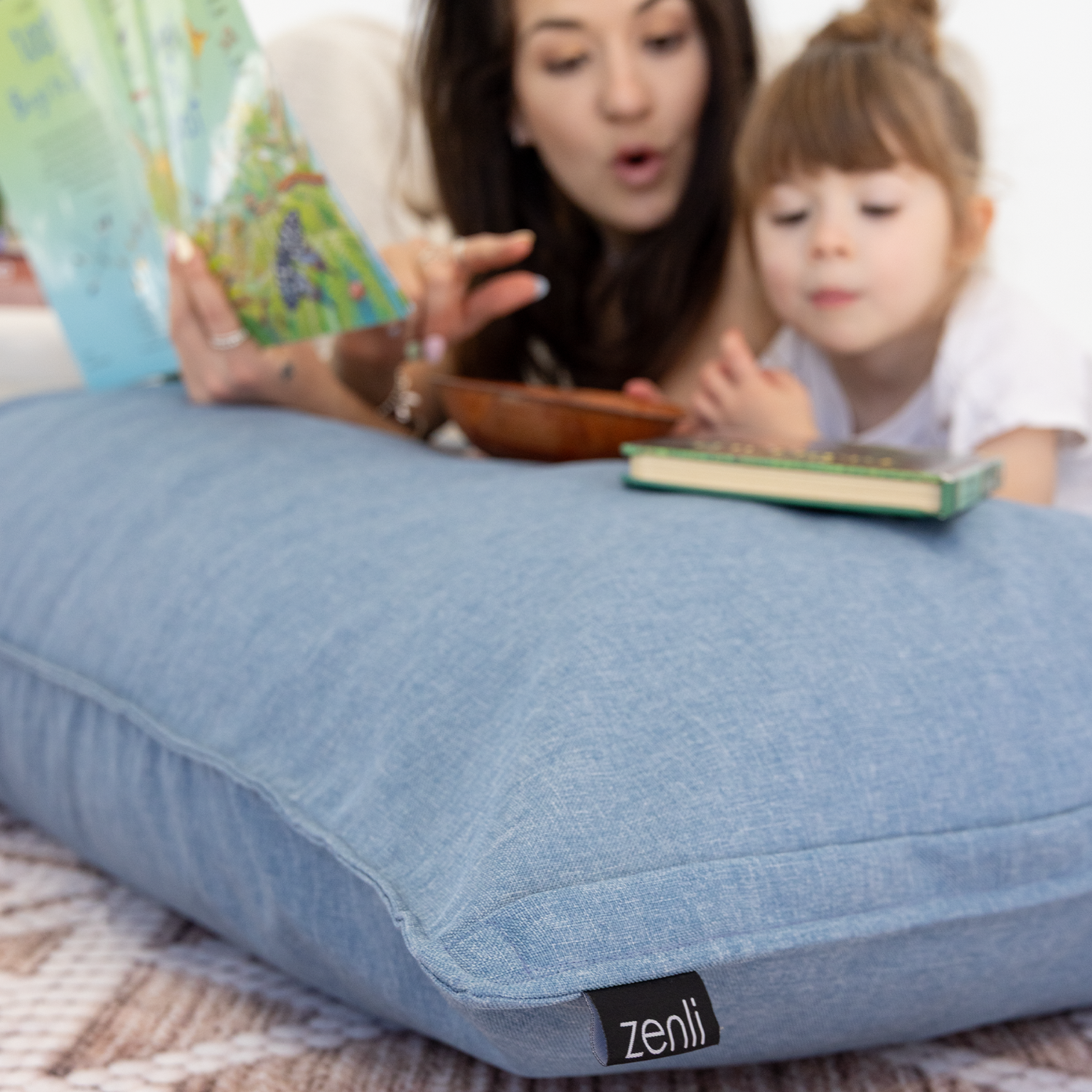 Billow Crash Pad - Light Blue - Linen - Cover Only