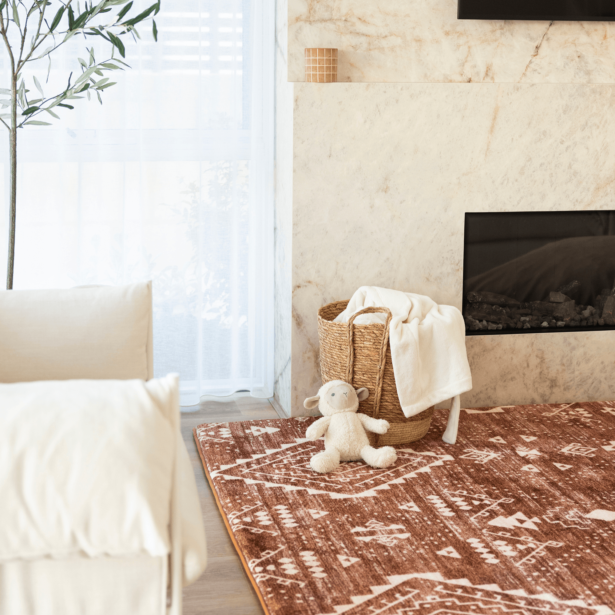 Chocolate Tribal Designer Memory Foam Play Mat