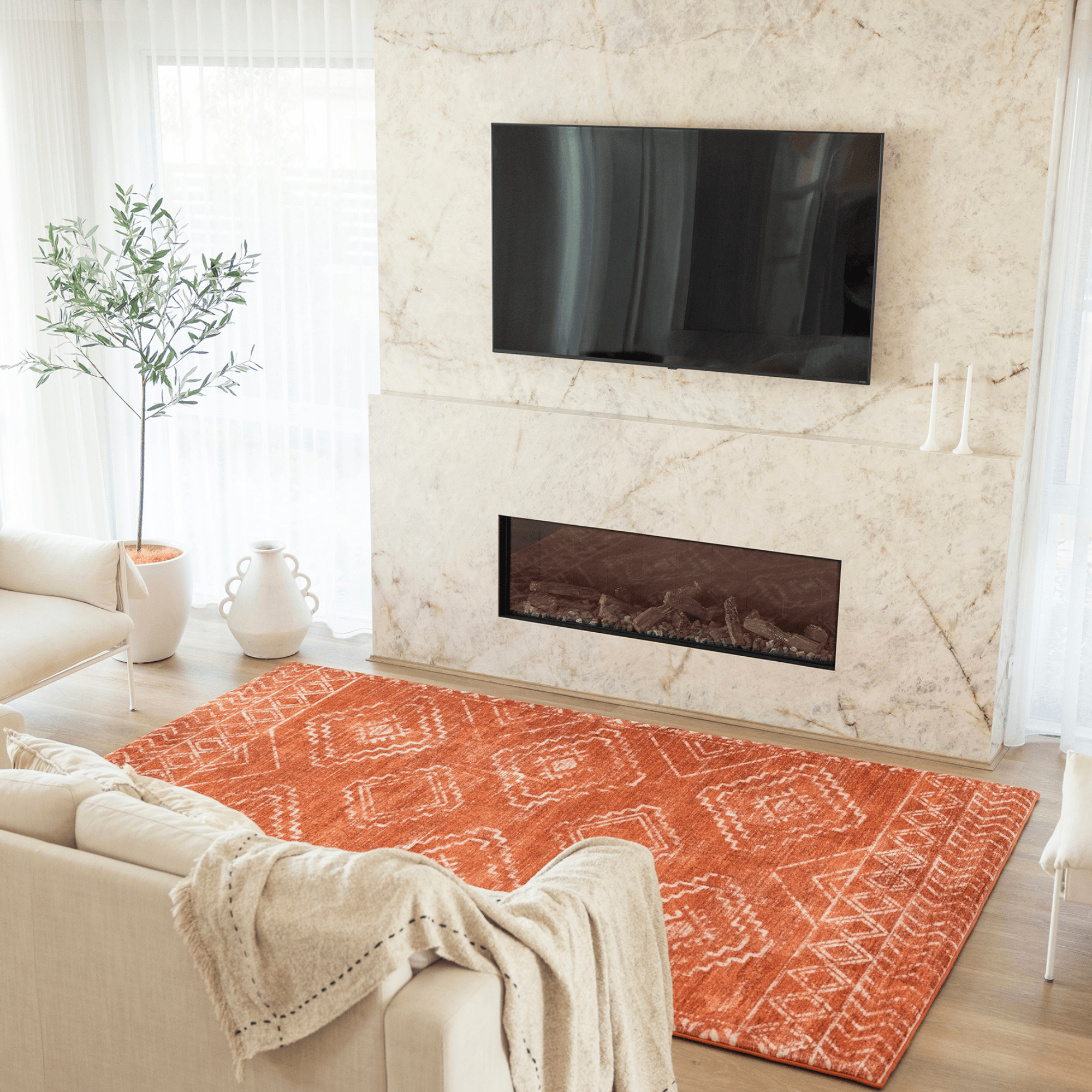 Terracotta Tribal Designer Memory Foam Play Mat