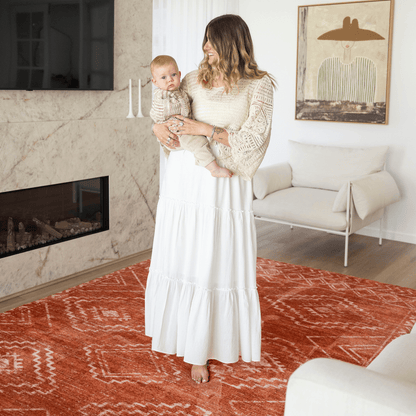 Terracotta Tribal Designer Memory Foam Play Mat