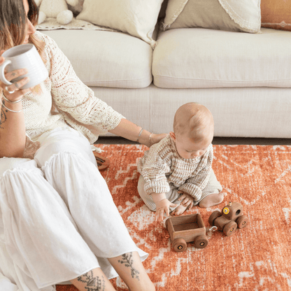 Terracotta Tribal Designer Memory Foam Play Mat