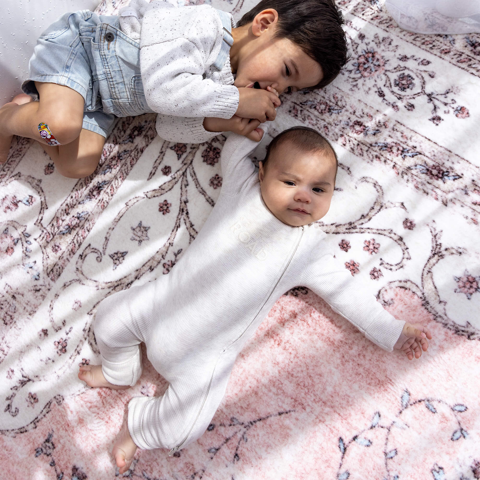 Vintage Rose Designer Memory Foam Play Mat