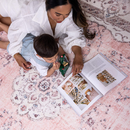 Vintage Rose Designer Memory Foam Play Mat