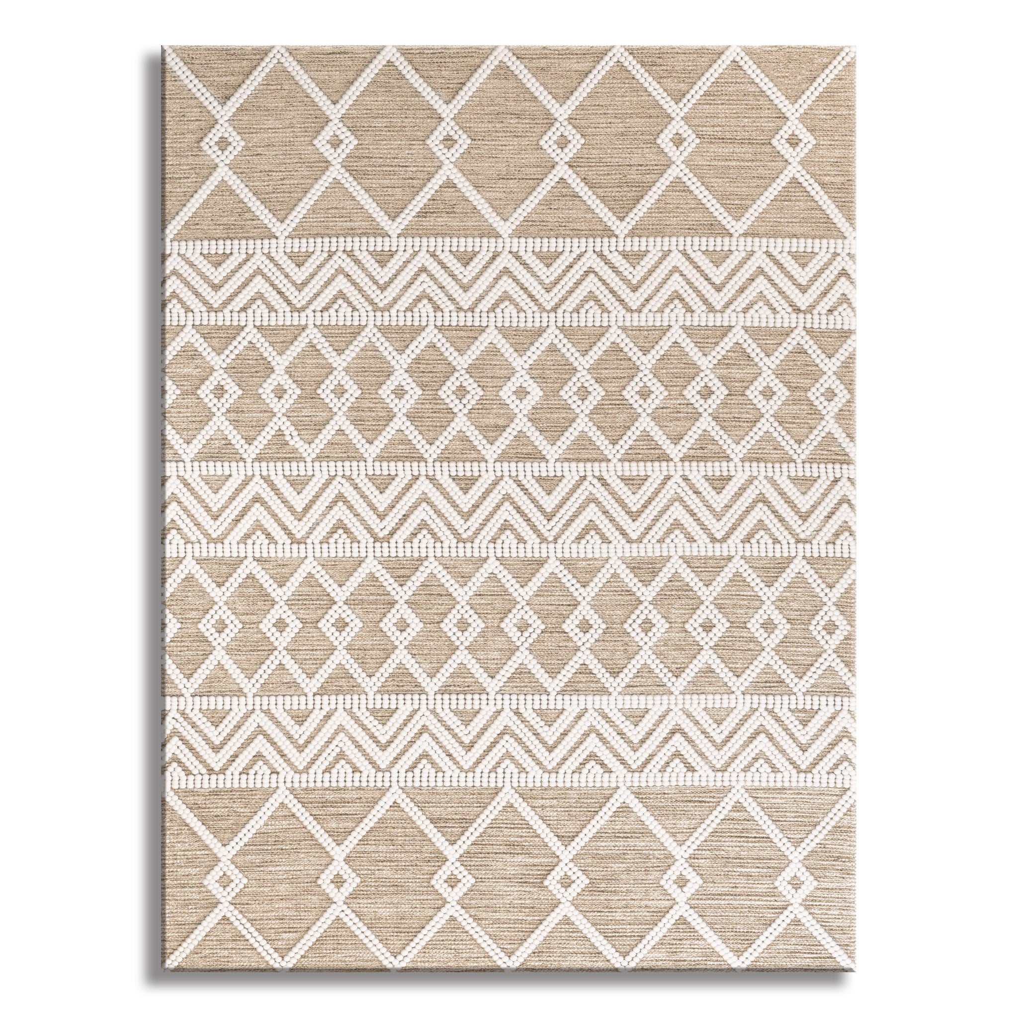 Beige Chevron Designer Memory Foam Play Mat