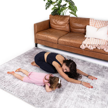 Geometric Grey Designer Memory Foam Play Mat